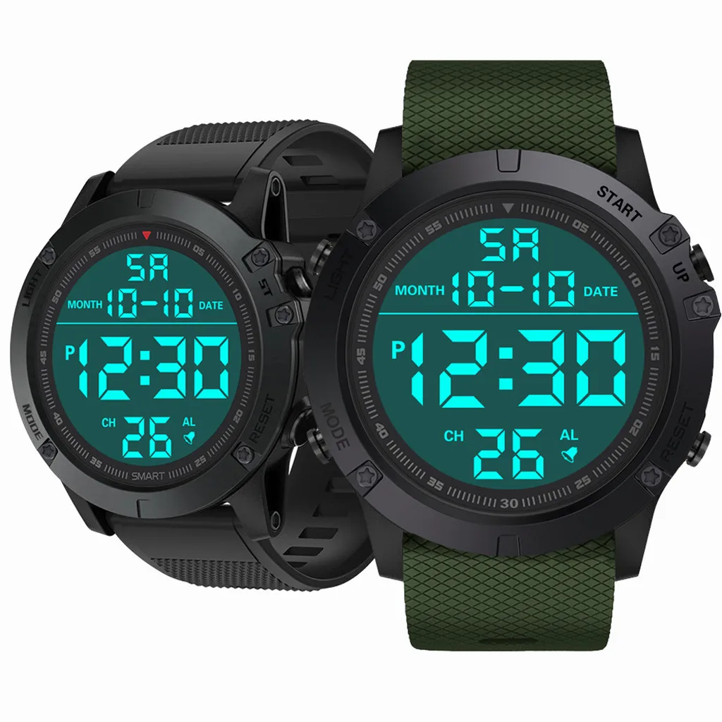 

2019 Fashion Watches Men LED Digital Date Military Electronic Sport Watch Alarm Week Date Waterproof Montre Reloj Relogio Clock