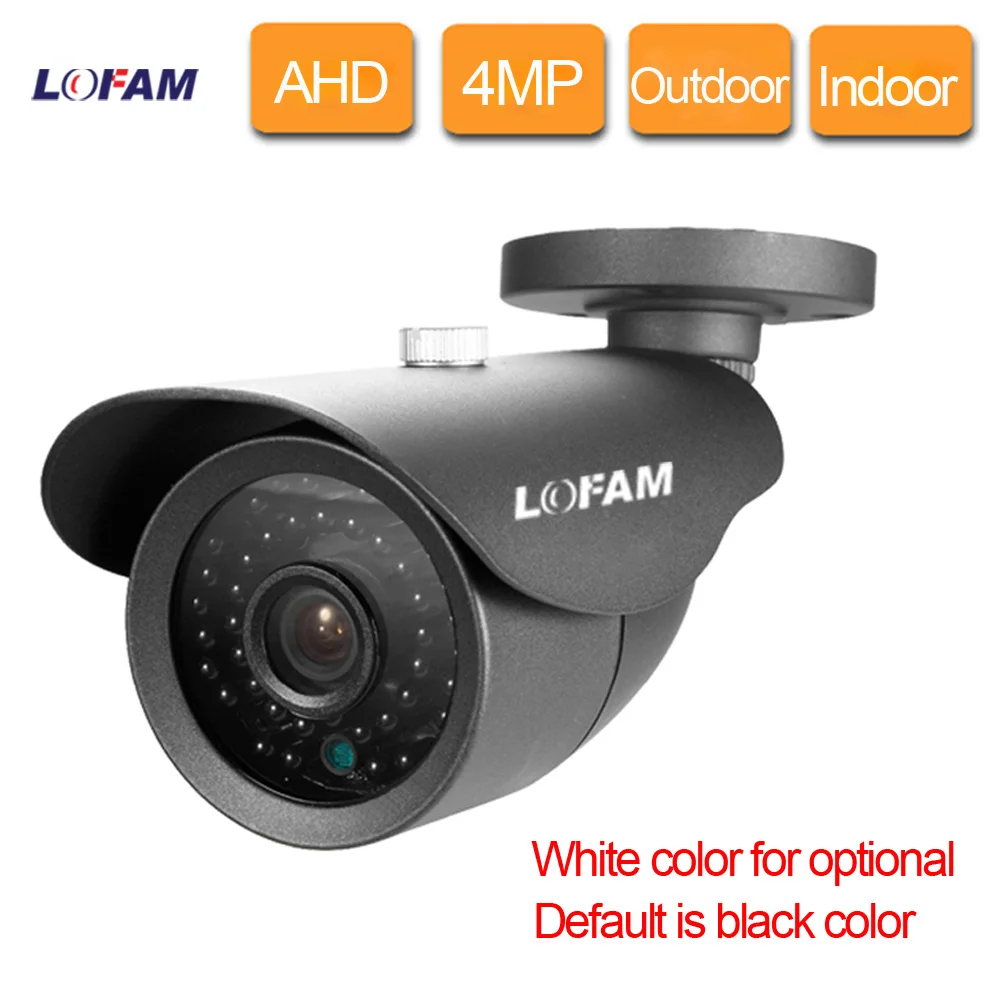 

LOFAM 4MP AHD Camera Security Video Surveillance Indoor Outdoor Bullet Camera Waterproof HD CCTV Camera 4.0MP Day Night Vision