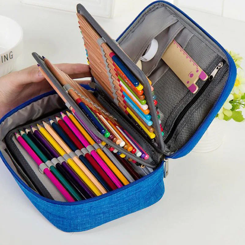 Школьные пеналы для девочек мальчик Pencilcase 72 Отверстия ручка коробка пенальти многофункциональная сумка для хранения Чехол Канцелярский