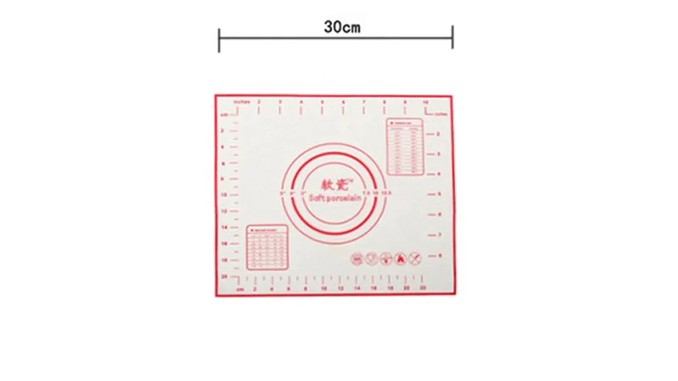 Ex-Большой силиконовый коврик для выпечки для духовки весы раскатки теста коврик для выпечки прокатки помадка, кондитерские изделия коврик с антипригарным покрытием жаропрочная посуда, Кулинария Инструменты - Цвет: red s