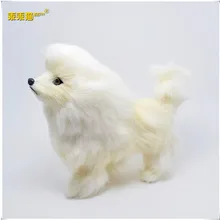 18x15 см Пудель Собака модель игрушки полиэтилен и меха ремесло, реквизит украшения подарок D0225