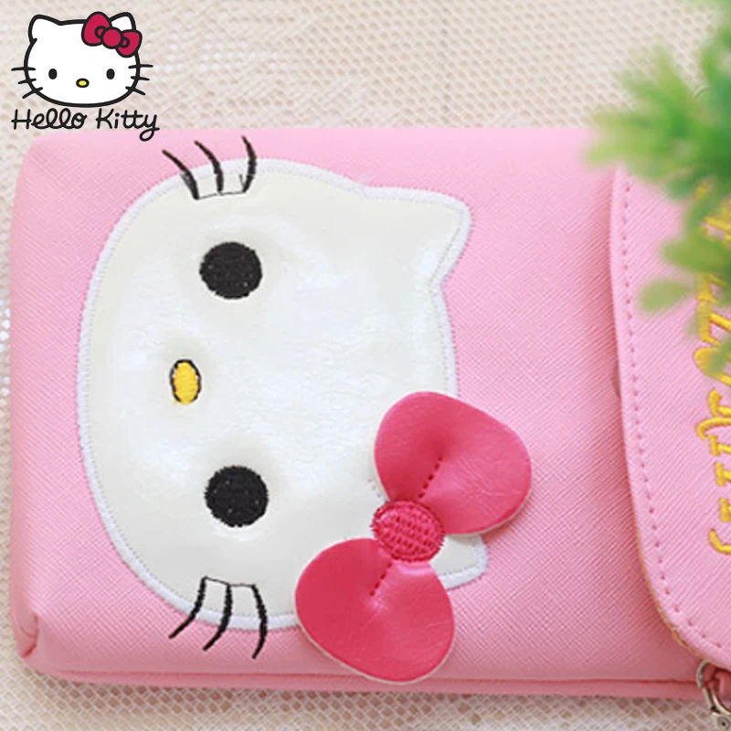 Детская плюшевая сумка Hello Kitty 3D через плечо из искусственной кожи для девочек