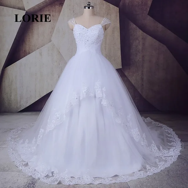 Lorie Vintage Victorian Wedding Dress Sweetheart Beaded Ball Gown Lorie Vintage Victorian Wedding Dress Sweetheart Beaded Ball Gown Cap Sleeve Bride Backless