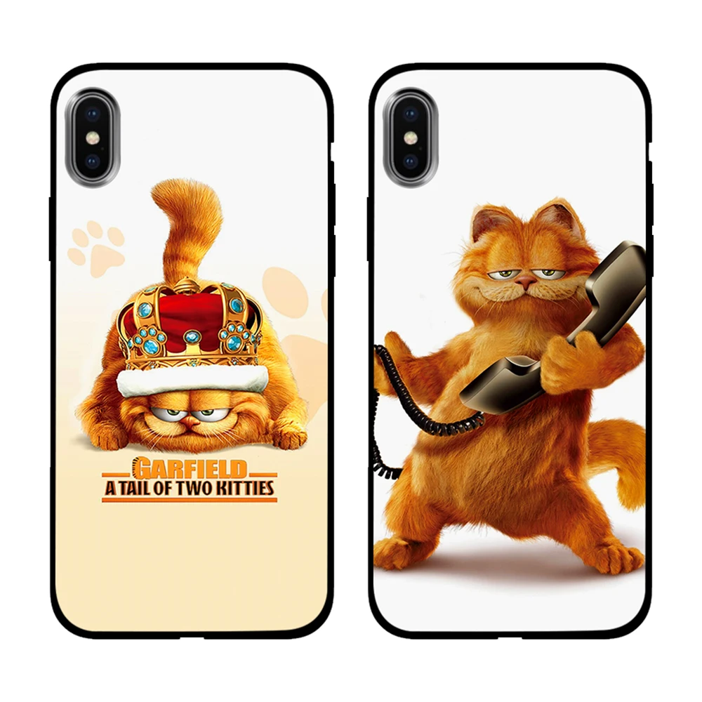 Ctue мультяшный Гарфилд Настольный Мягкий ТПУ чехол для Apple iPhone 6 6S 7 8 Plus 5 5S SE X XS MAX XR