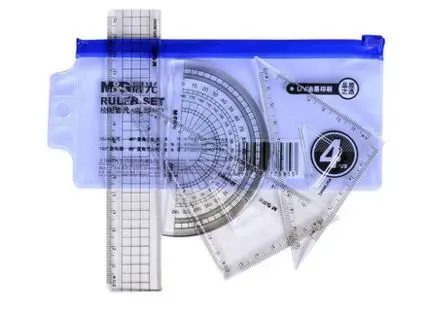 Drafting Set Mathematical Rulers Set Drawing Tool Set M&G Special Sets Foot Exam Triangle Ruler Ruler Protractor Set Square