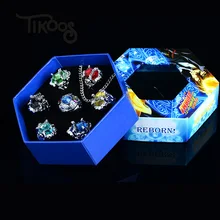 7 pçs/set Moda jóias Anel Anéis Anéis Vongola Katekyo Hitman Reborn Sawada Tsunayoshi Anime Cosplay Para Mulheres Dos Homens Caçoa o Presente
