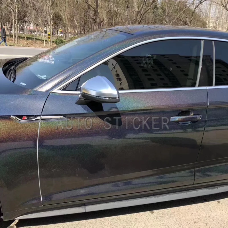 Laser Black car wrap 2