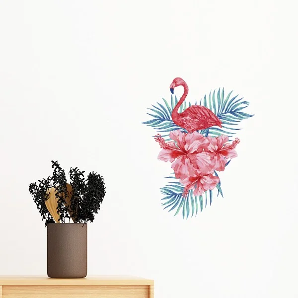 

Flamingo Plant Leaf Symbol Removable Wall Sticker Art Decals Mural DIY Wallpaper for Room Decal