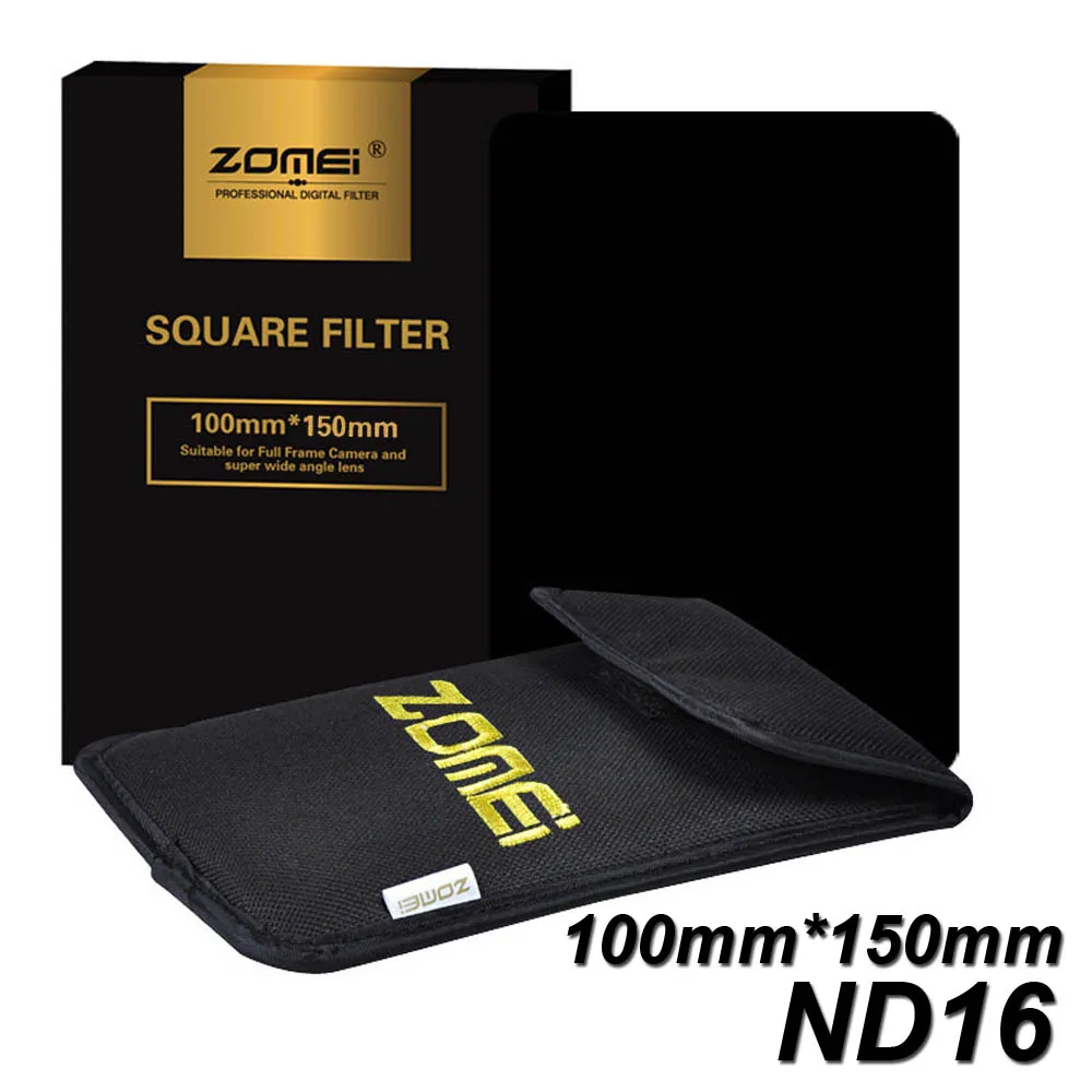 New Zomei Pro ND16 ND1.2 100*150mm 100x150mm 4-Stop Neutral Density Square filter for Cokin Z-PRO Series Lee Holder 100mm*150mm |