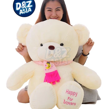 

Pernycess 5# 1pcs100cm Teddy Bear with scarf dolls wedding birthday gift for kids