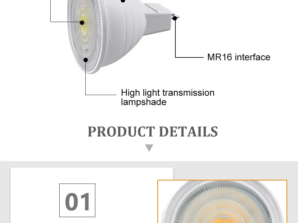 MR16 LED Bulb Spotlight 220V 5W 7W COB LED Chip Beam Angle 12024 Spot Light GU5.3 Lampada LED Lamp Light For Home Table Ceiling (7)