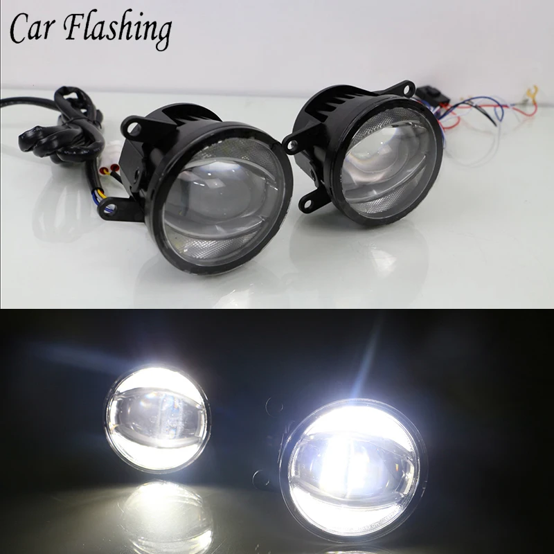 Мигающий светодиодный противотуманный фонарь DRL Дневной светильник для Honda CRV Civic