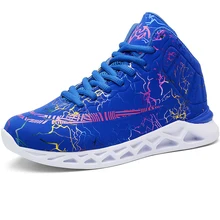 Высокие Нескользящие Детские кроссовки для мальчиков; Баскетбольная обувь для мальчиков; детская спортивная обувь; уличная детская Баскетбольная обувь для мальчиков; резиновая обувь