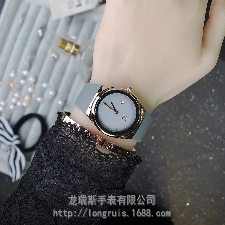 GUOU Женская мода простой прочный силиконовый ремешок часы Календарь Часы Ретро Модный тренд