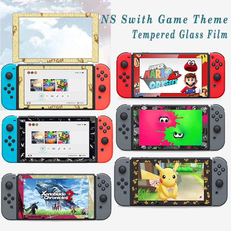 SuperMario закаленное стекло экран протектор для nintendo переключатель NS консоли игры Splatoon 2 Пикачу Let's Go HD защитная пленка для экрана