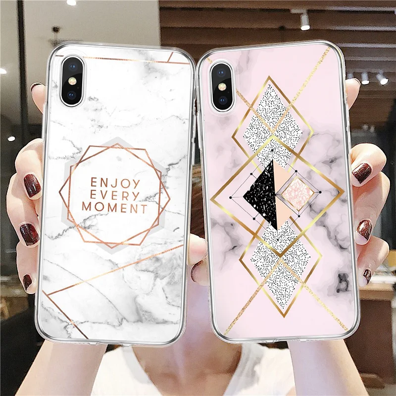 Чехол с мраморным рисунком для iPhone XR XS Max 4 4s 5c 5 5s SE 6 6s чехол телефона 7 8 Plus X 11 Pro