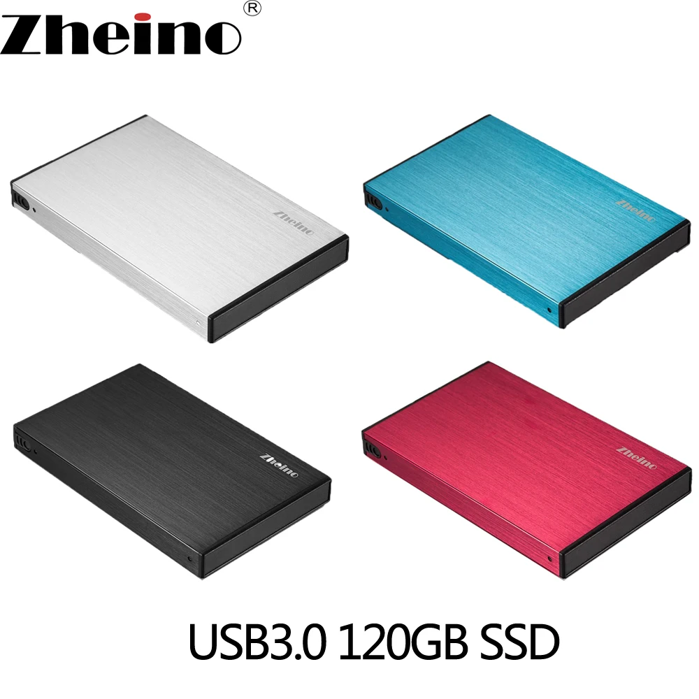 Zheino P2 USB3.0 Portable External 120GB SSD with Aluminum Case 2.5 SATA Solid State Drive