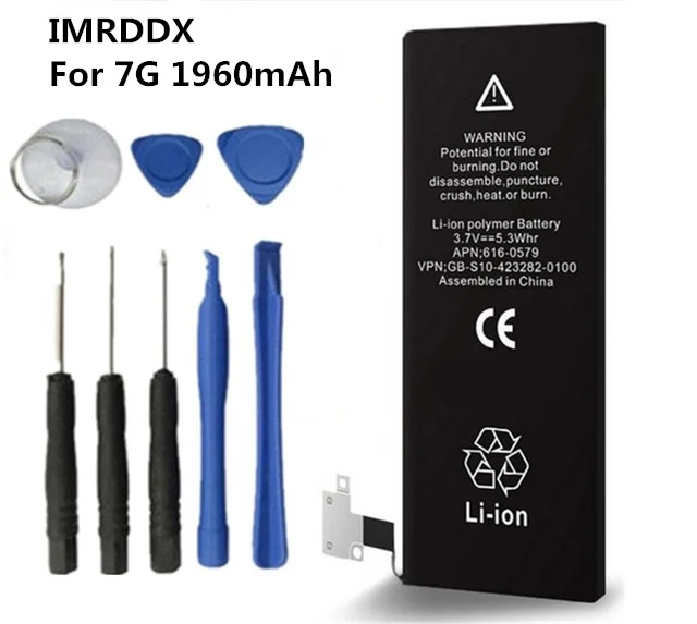 IMRDDX 100% 0 zero cycle Full Capacity High QA Battery for iphone 7 7G 1960mAh 3.82V Replacement Repair Parts | Мобильные телефоны