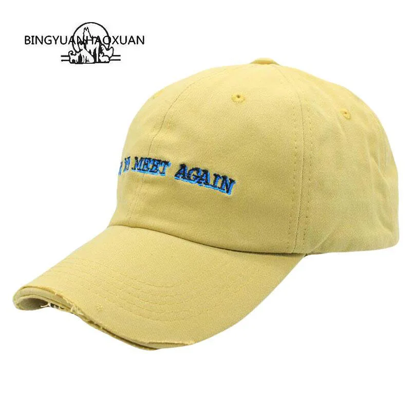 

BING YUAN HAO XUAN New 100% Cotton Baseball Cap Embroidery baseball cap Fashion Hats For Men and Women Dad Hat Yellow