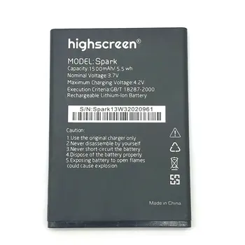 

New 1500mah spark battery For Highscreen Spark mobile phone Batterie Batterij Bateria + Tracking code