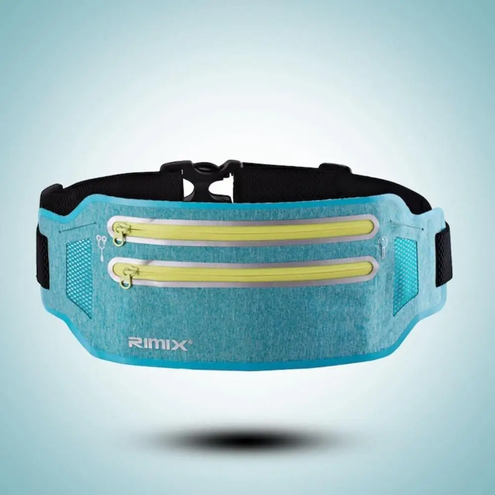 Ремень для бега RIMIX унисекс для телефона 6,5 дюймов, светоотражающий спортивный пояс, сумка для фитнеса, пробежек, марафона, тренажерного зала, фитнеса - Цвет: Blue