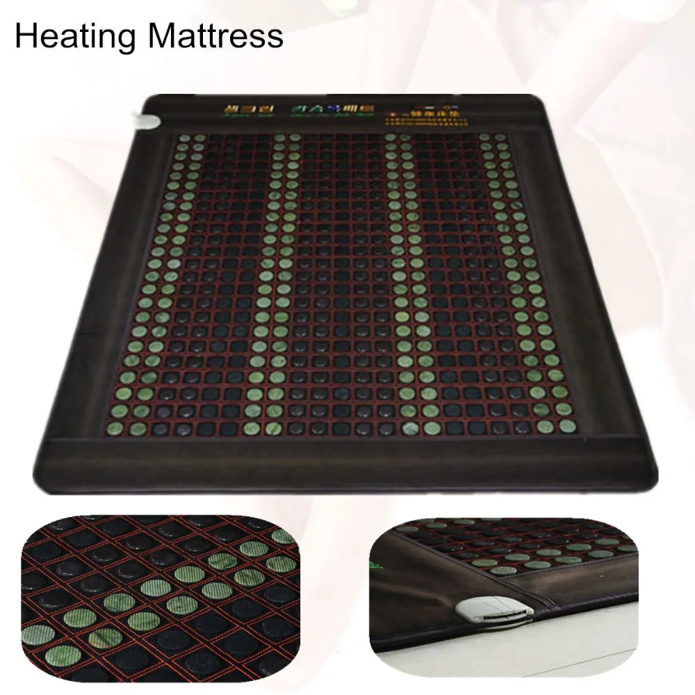 Fernen Infrarot heizung Jade Massage Matratze Beheizten Germanium stein Mat As Seen On TV 2017 mit Freier geschenk augen schablone abdeckung Billig