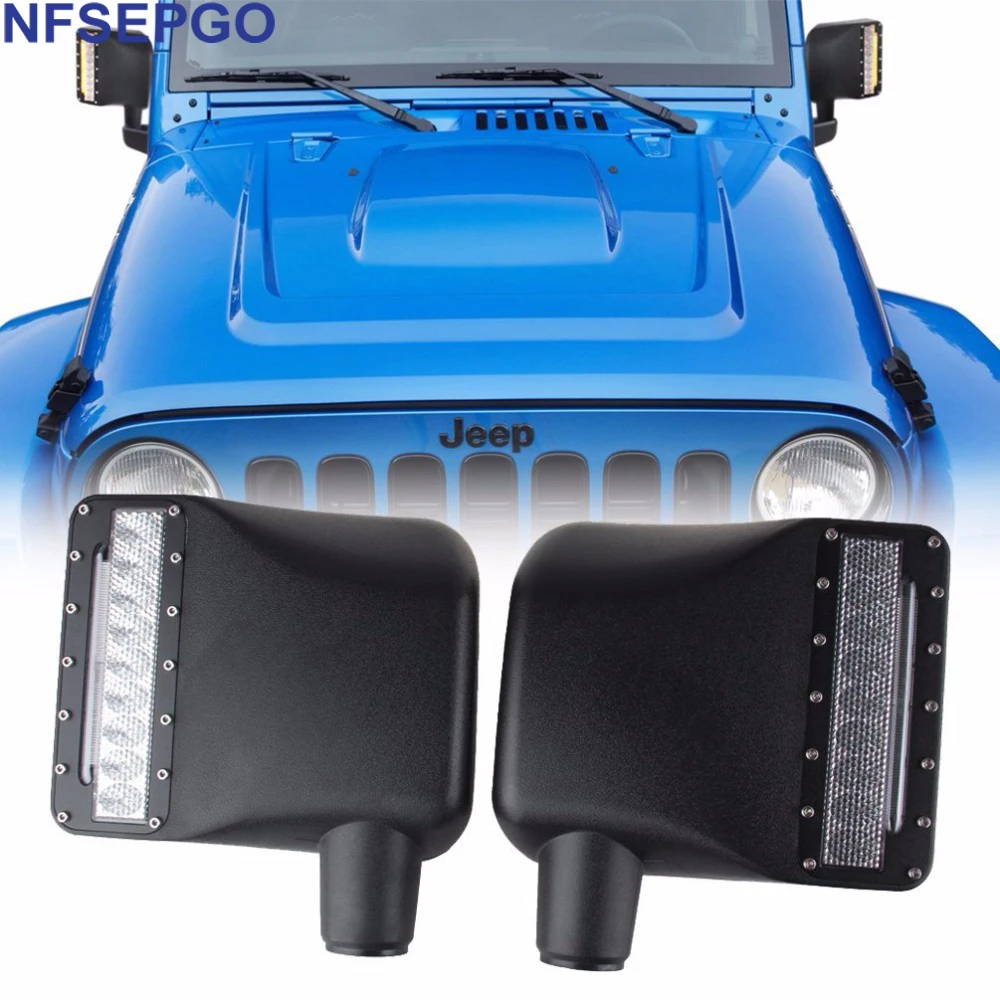 

For Jeep Wrangler JK LED Off Road Rearview Mirror Upgrade w/ Turn Signal Lights /DRL /Side Mirror Lights Lamp for 2007-2016 JK