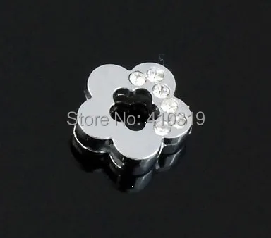 

100 шт./лот 8 мм подвеска в виде цветка из горного хрусталя, подходит для алфавита «сделай сам»