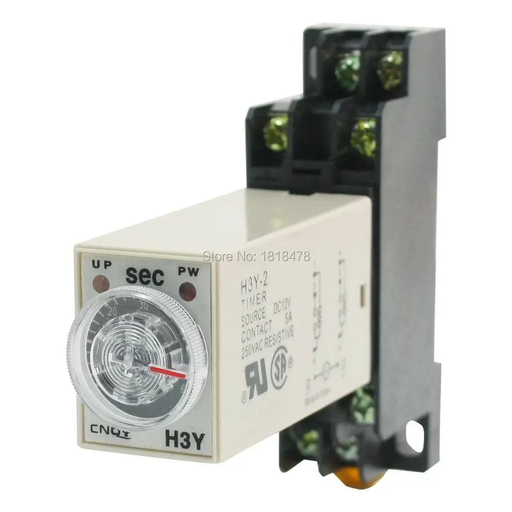 Time Delay Relay Solid State Timer 0 60s Dpdt W Socket H3y