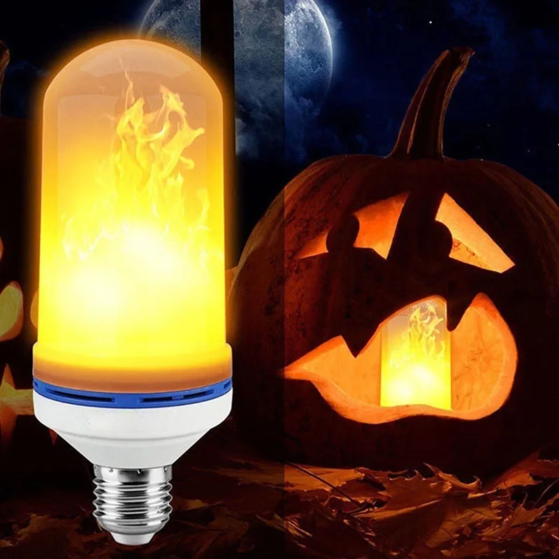 

Creative 3 Modes+Gravity Sensor Flame Lights E27 85-265V LED Flame Effect Fire Light Bulb 3W Flickering Emulation Decor Lamp