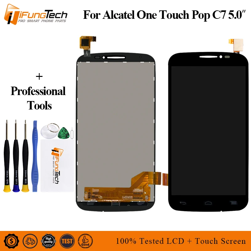 

For Alcatel One Touch POP C7 lcd OT7040 7040E 7041D 7040A LCD Screen Display + Touch Screen