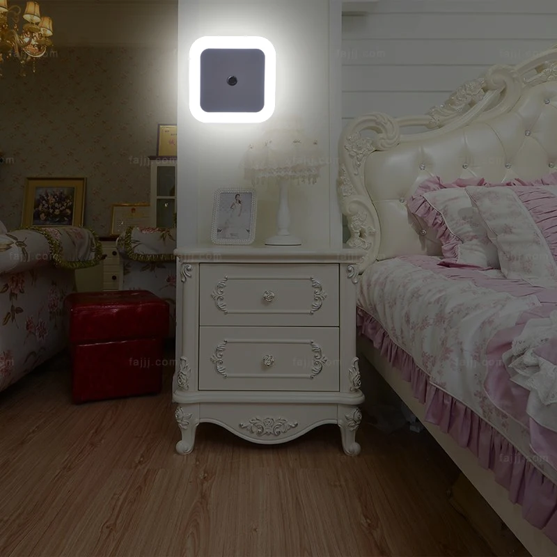 Baby LED night light auto with sensor lamp control 220V EU plug wall lights bedside lamps Backlight for toilet (19)
