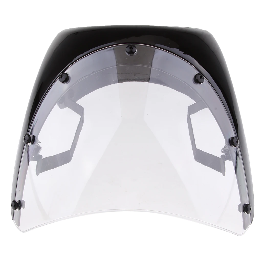 Motorcycle Headlight Fairing Wind Screen Cover Fits 16cm-18cm Headlamp Plastic Headlight Fairing Screen for Retro Cafe Racer 