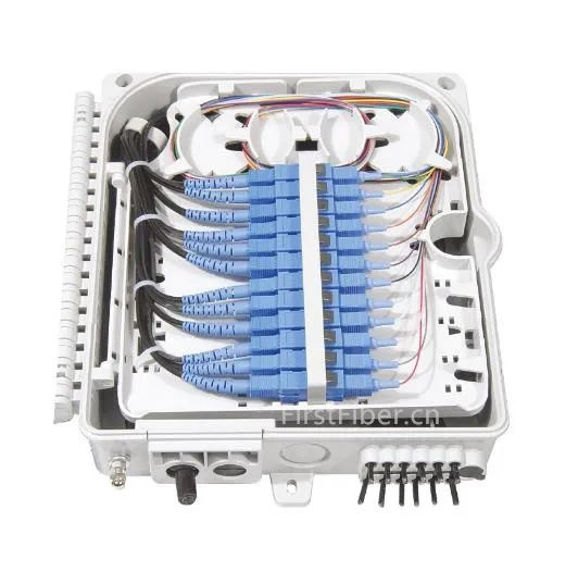 

FirstFiber FTTH 12 cores fiber Termination Box 12 port 12 channel Splitter Box indoor outdoor fiber Splitter Box ABS
