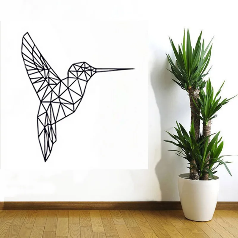 Buckoo Geometric Vinyl Bird Wall Stickers Home Decor Geometry Animal