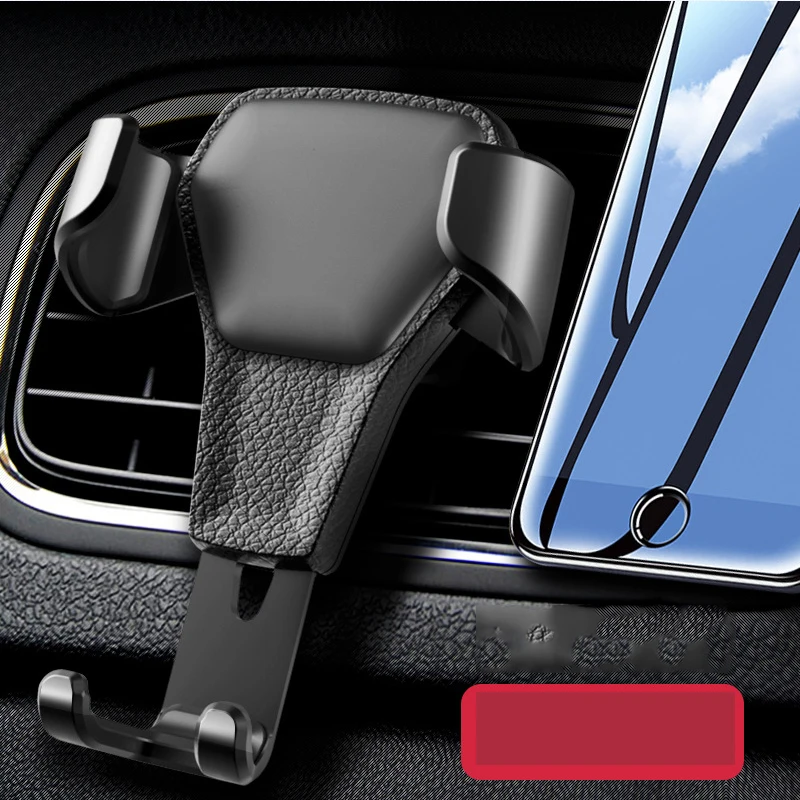 Genuine Leather Car Air Vent Mount Mobile Phone Holder For Audi A3 A4 B8 A6 Q5 C7 B5 Mercedes Benz W203 W204 W205 W124 W212 AMG
