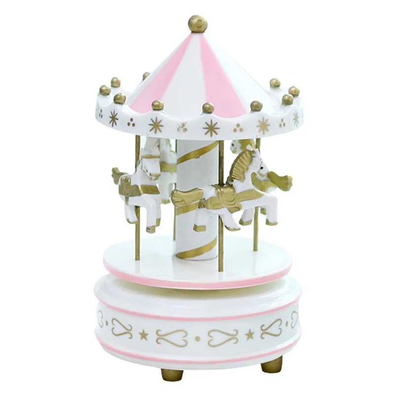 

Romantic Carousel Horse Music Box Toy Artistic Wooden Carousel Music Boxes TT-best