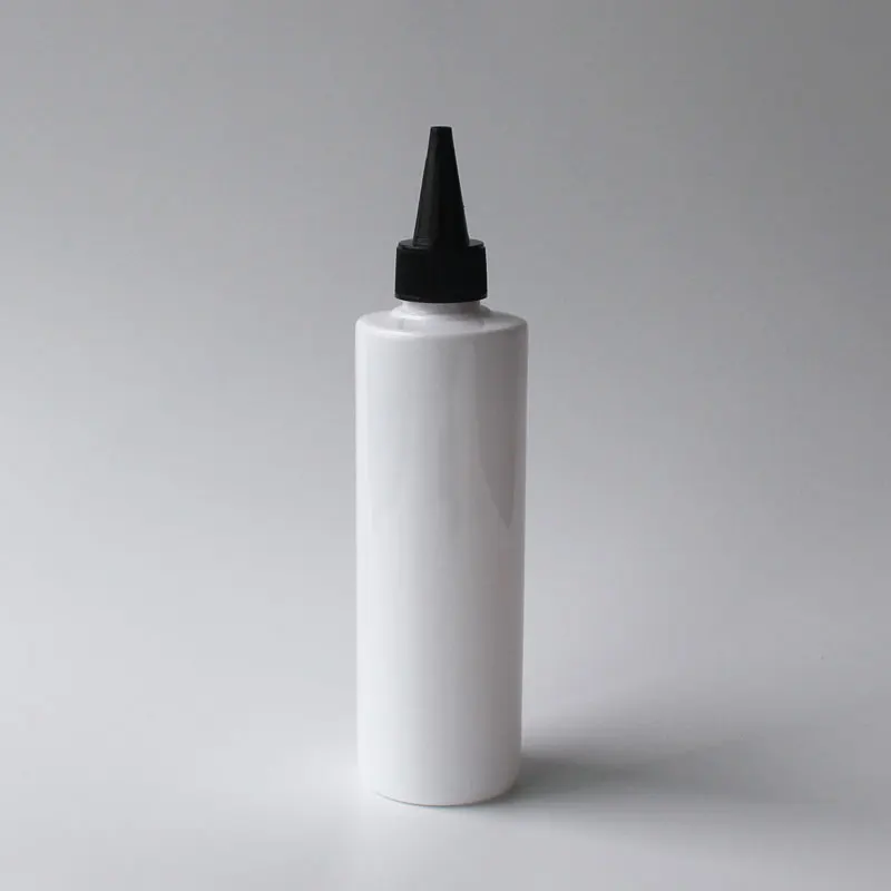 250 мл X 25 пустые цветные косметические пластиковые бутылки для лосьонов с закручивающейся верхней крышкой E контейнер для упаковки жидкости бутылки для шампуня Trip - Цвет: White Bottle Black