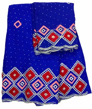 

Amazing party dress set 5Y African cotton lace fabric with 2y Swiss voile lace cloth for sewing WCV5(5+2y)