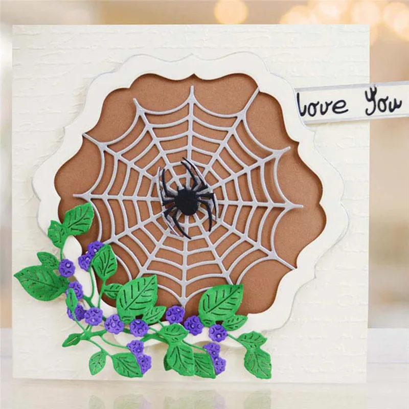 

YaMinSanNiO Metal Cutting Dies for Scrapbooking Metal Cutting Dies New 2019 Spider Dies Spiderweb Decorative Embossing Stencil