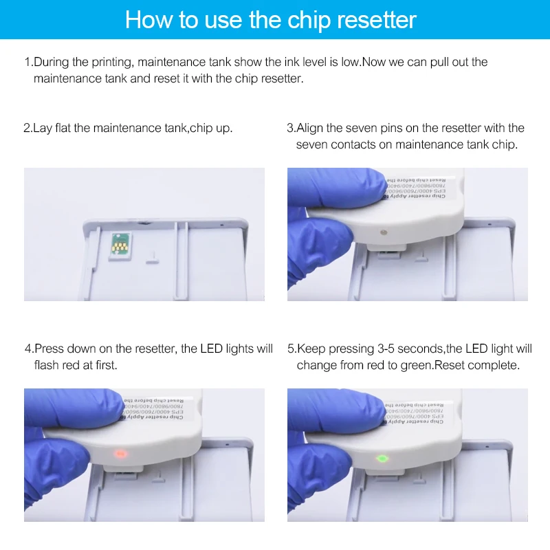 Maintenance Box Chip Resetter Maintenance Tank Chip Resetter For Epson Stylus Pro 7890 9890 7900 7910 9900 9910 WT7900 11880 Printer Waste Tank Chip Resetter