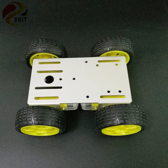 DOIT C101 4wd Smart Robot Car Kit with 4pcs TT motor, 65mm Rubber Wheel, 2mm Aluminum Chassis for DIY Robot Graduation Project