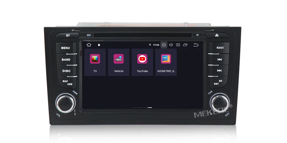 MEKEDE ips Автомобильный мультимедийный плеер, Автомобильная Радио два Din Android 9,0, стерео система для Audi/A6/S6/RS6, gps ram, 2 Гб, DSP, USB DVR, OBD2, FM