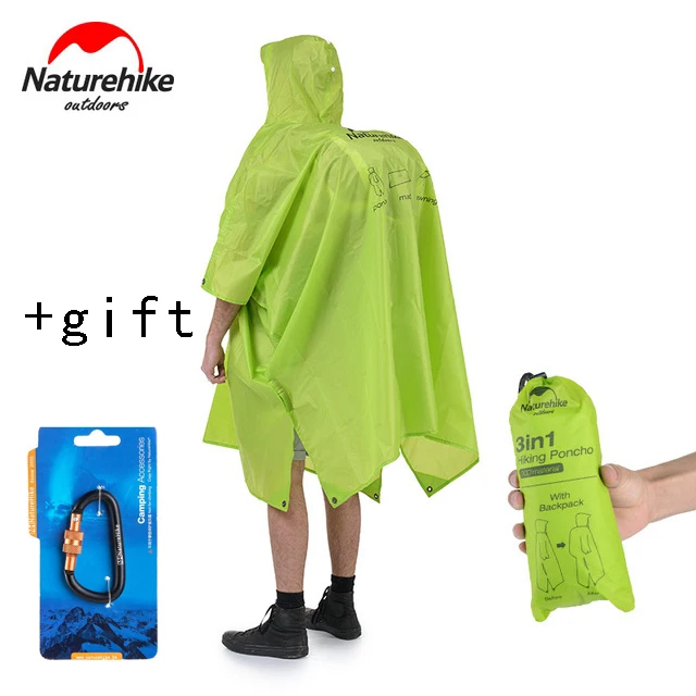 

Naturehike 3 in 1 Multifunction Poncho Raincoat For Hiking Fishing Mountaineering NH17D002-M