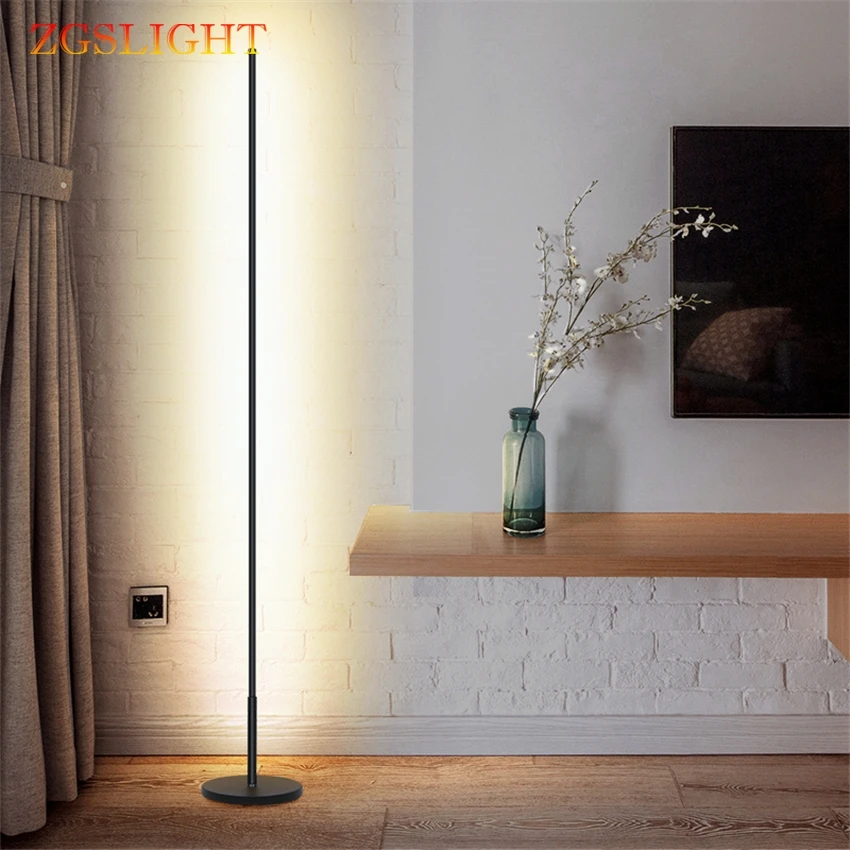 

Minimalist Nordic LED Floor Lamps Standing Lamps Living Room Black/White Aluminum Luminaria Standing Lamps Lamparas Decorate ZGS