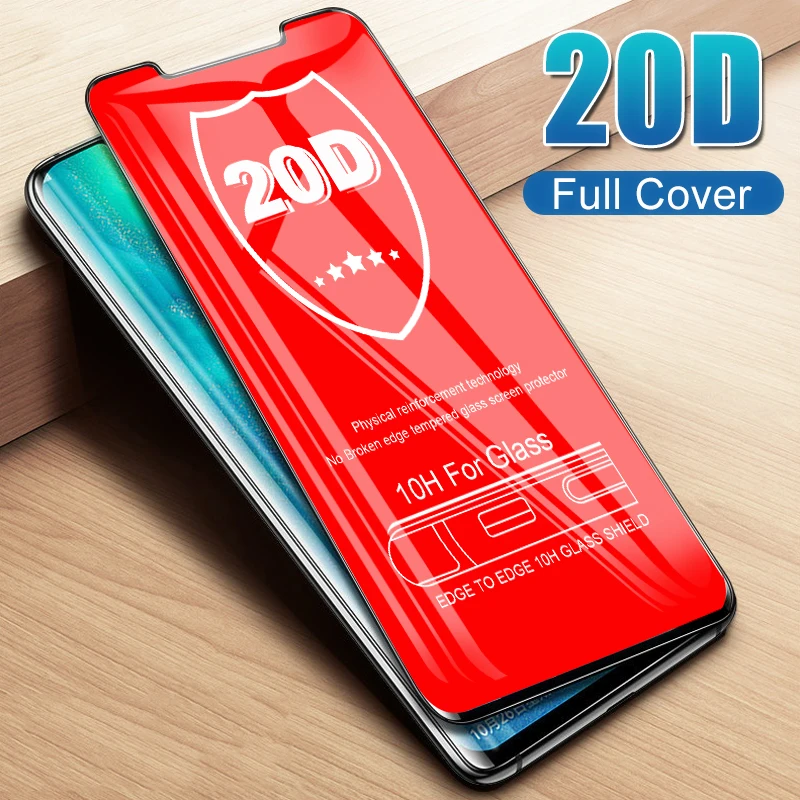 20D закаленное стекло полное покрытие для Huawei Mate 10 p20 Pro Honor Lite Защита экрана P Smart 2019