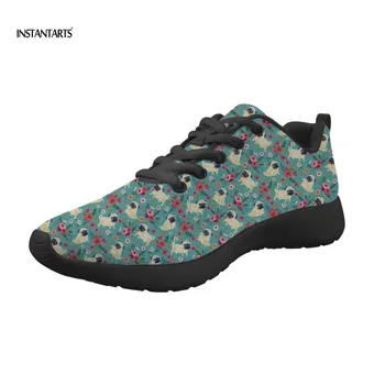 

INSTANTARTS Running Shoes for Men Brand Summer Outdoor Sport Shoes Pug Flower Professional Training Shoes Designer Sneaker Women
