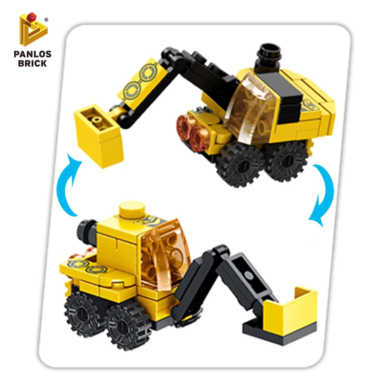 

City Building Bricks Engineering Crane Building Blocks Truck Robot Car Stacking Toy Helicopter Warplane Police Boat Gift For Kid