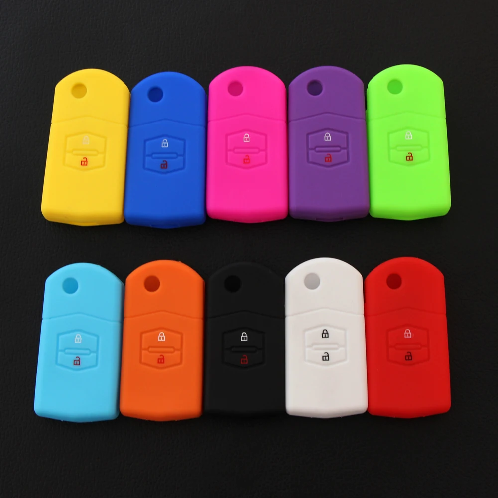 

2 Button Silicone Car Remote Key Fob Shell Cover Case For Mazda Demio 2 3 5 6 M2 M3 M5 M6 CX-5 CX-7 CX-9 RX-8 MX5 MPV