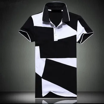 

Free shipping Plus size male short-sleeve T-shirt cotton Patchwork shirt slim popular men's clothing tshirt men M-6XL